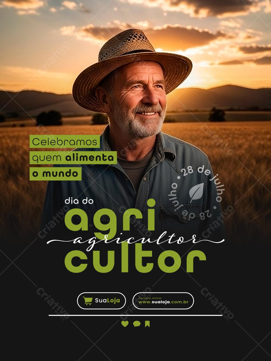 Flyer Dia do Agricultor 28 de Julho PSD Editável