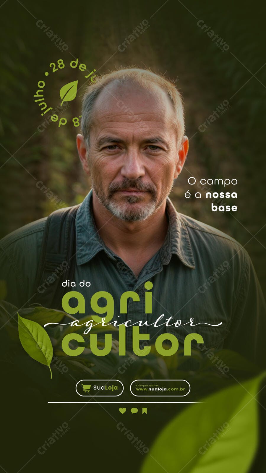 Flyer Dia do Agricultor 28 de Julho PSD Editável