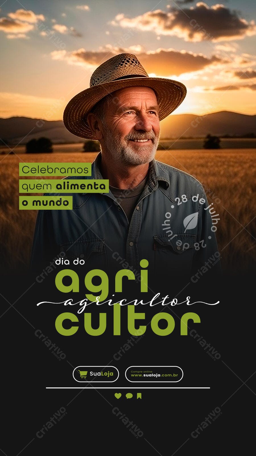 Poster Dia do Agricultor 28 de Julho PSD Editável