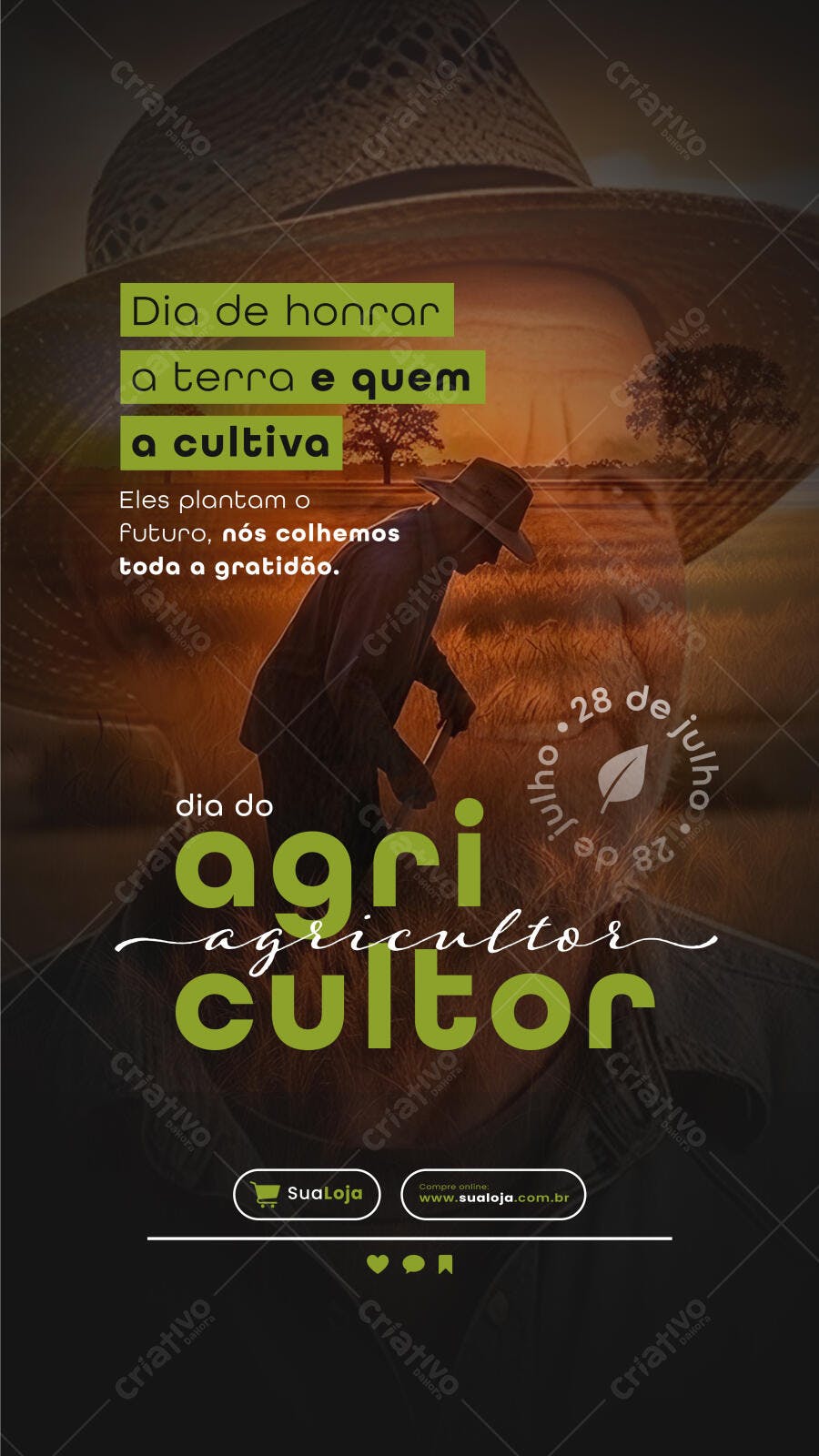 Flyer Dia do Agricultor 28 de Julho PSD Editável