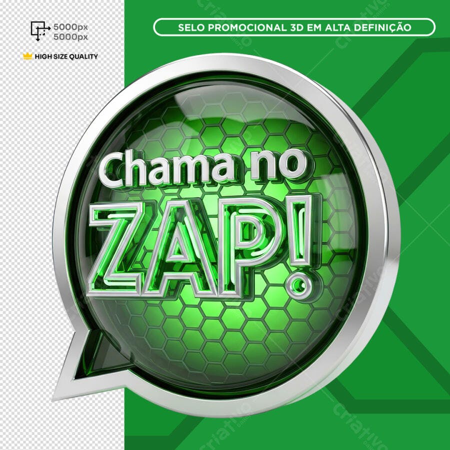Selo Promocional Chama no Zap! Psd Editável