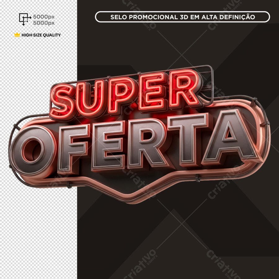 Selo Promocional Super Oferta PSD Editável