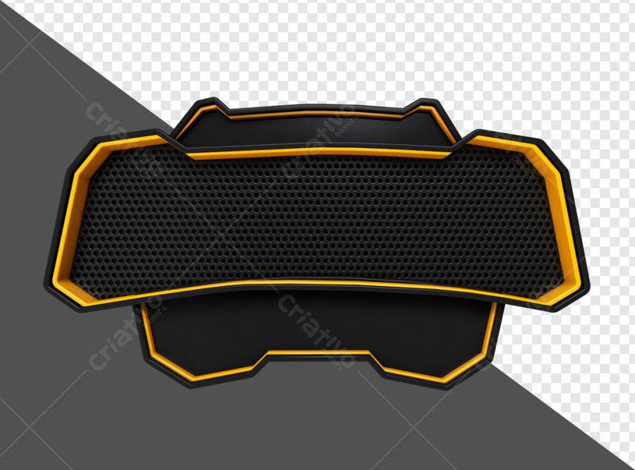 Banner Gamer Preto e Amarelo PSD Editável