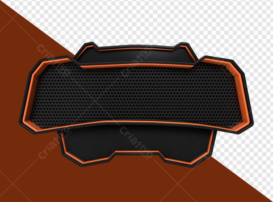 Banner Gamer Preto e Laranja PSD Editável