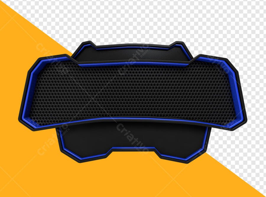 Banner Gamer Preto e Azul PSD Editável