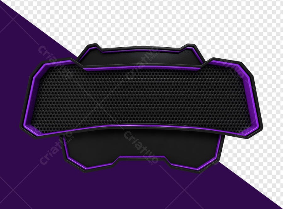 Banner Gamer Preto e Roxo PSD Editável