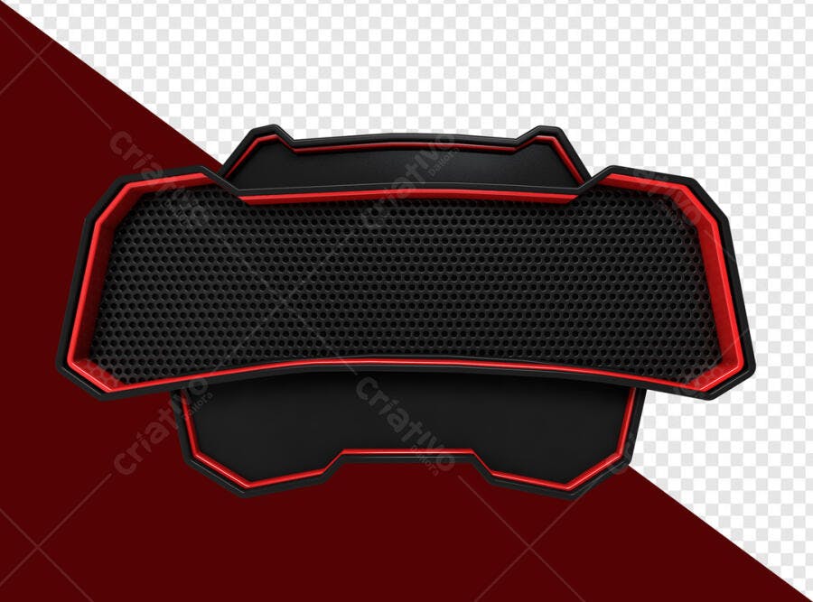 Banner Gamer Preto e Vermelho PSD Editável