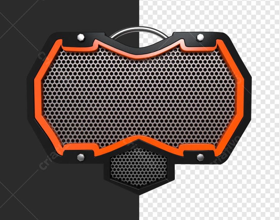 Placa Metálica Abstrata PSD Editável
