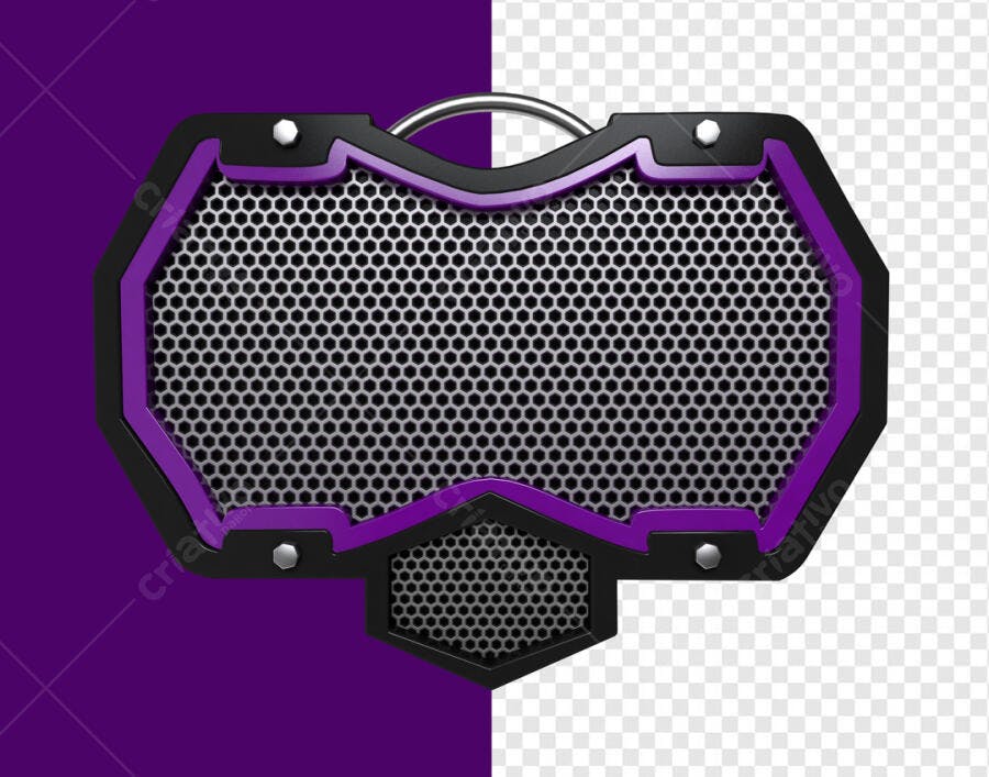 Badge Gamer Roxa e Preta PSD Editável