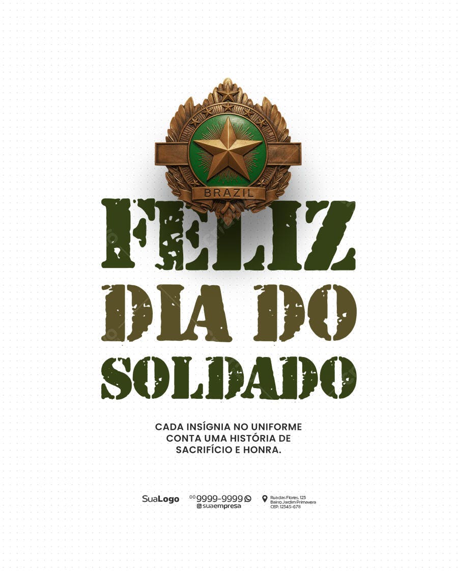 Postagem Dia do Soldado PSD Editável