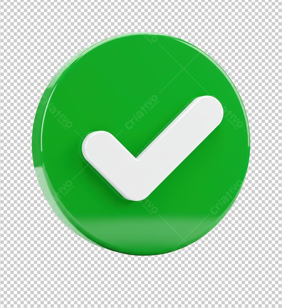 Ícone Aprovação Verde PNG com fundo transparente