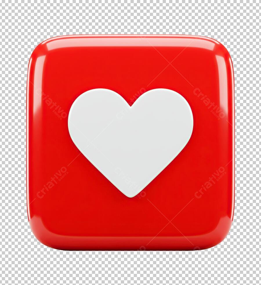 Botão Curtida PNG com fundo transparente
