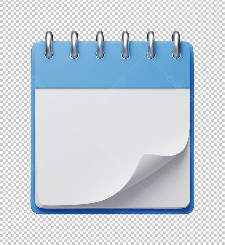 Ícone Calendário Azul PNG com fundo transparente