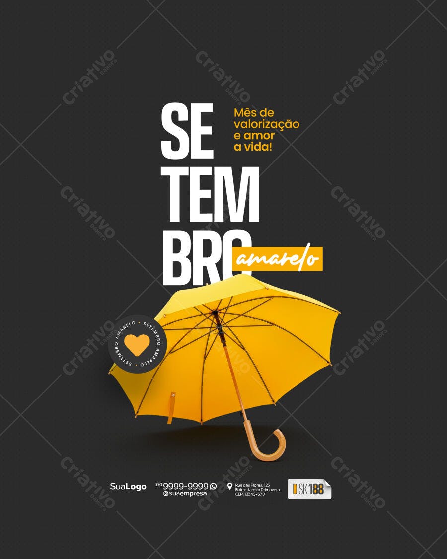 Flyer Setembro Amarelo PSD Editável