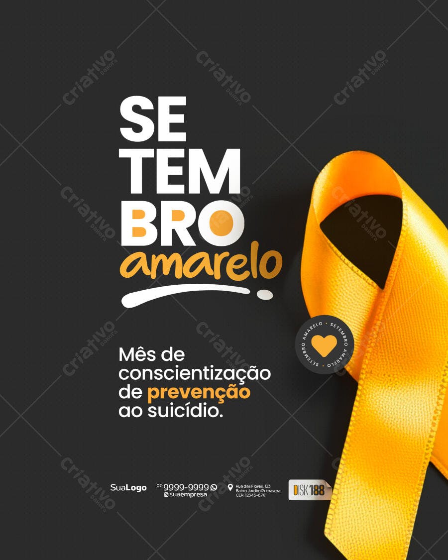 Flyer Setembro Amarelo PSD Editável
