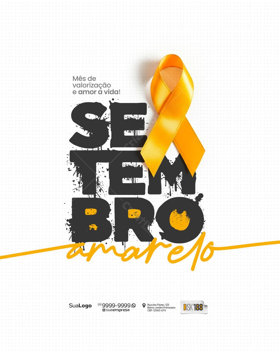 Flyer Setembro Amarelo PSD Editável