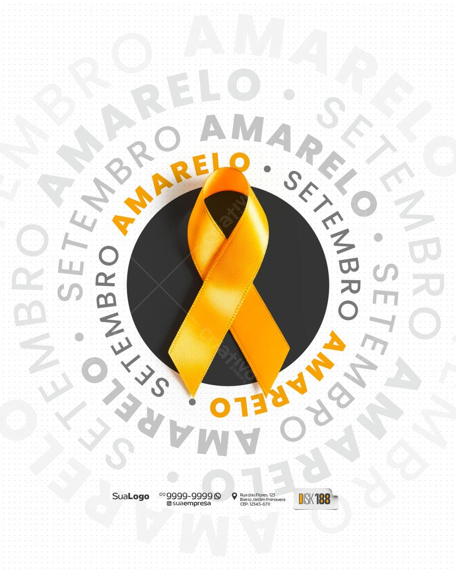 Flyer Setembro Amarelo PSD Editável