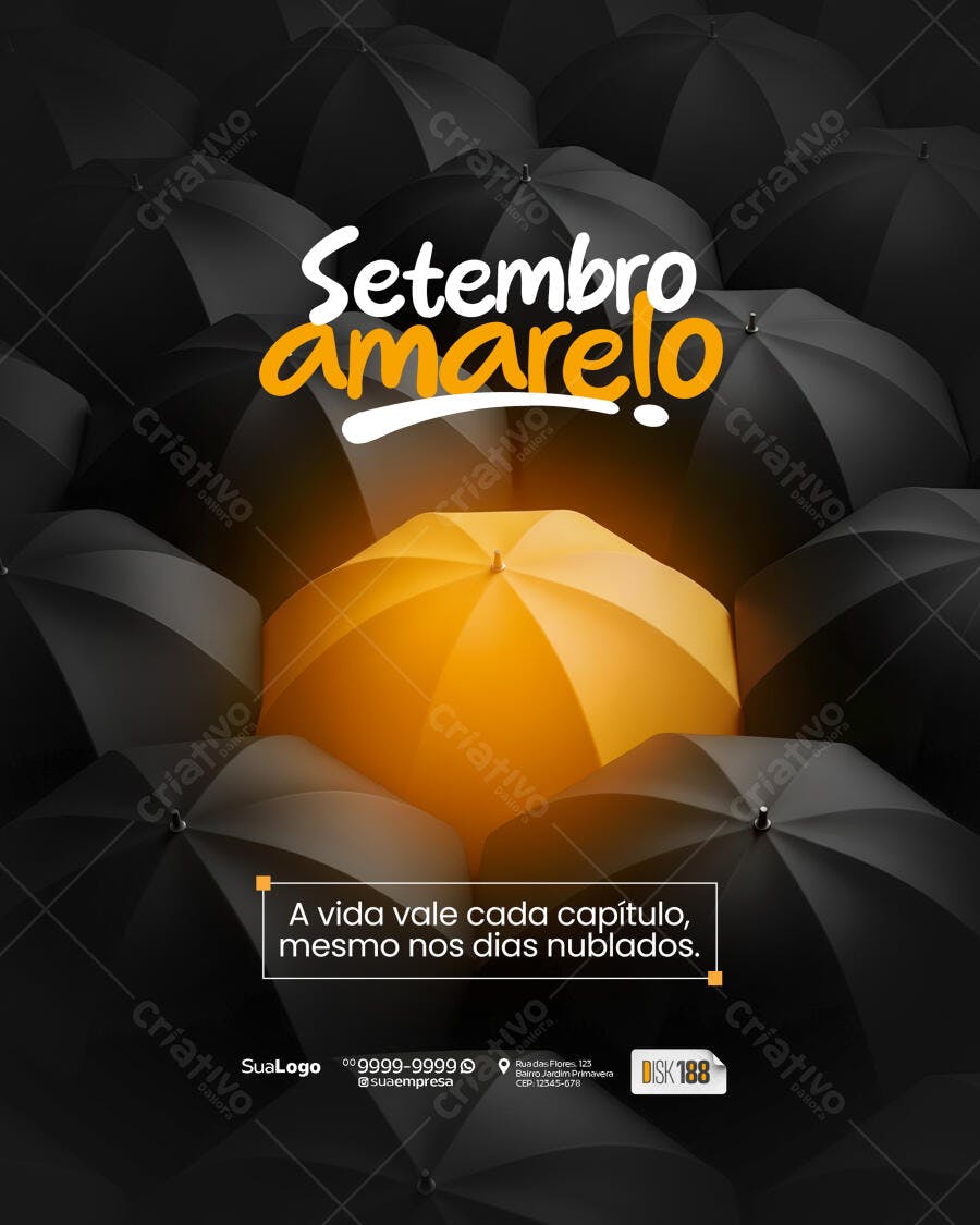 Flyer Setembro Amarelo PSD Editável