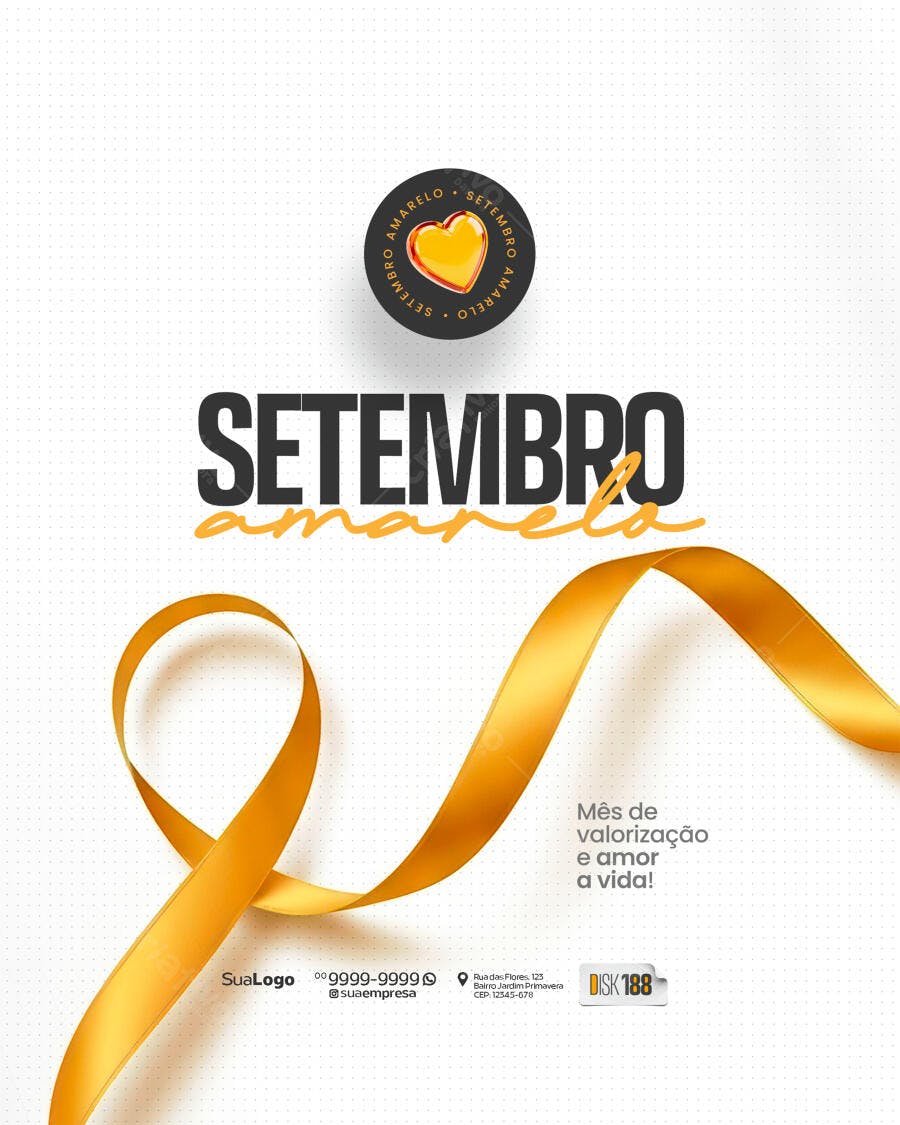 Flyer Setembro Amarelo PSD Editável
