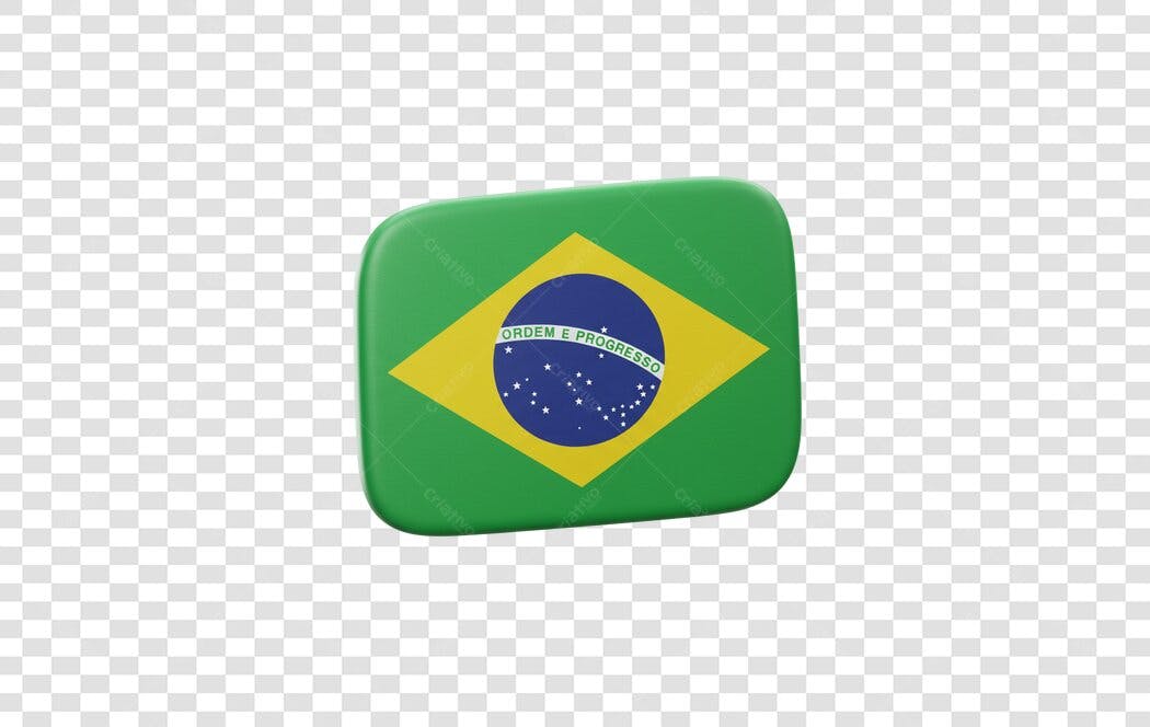 Banner com bandeira do Brasil PNG com fundo transparente