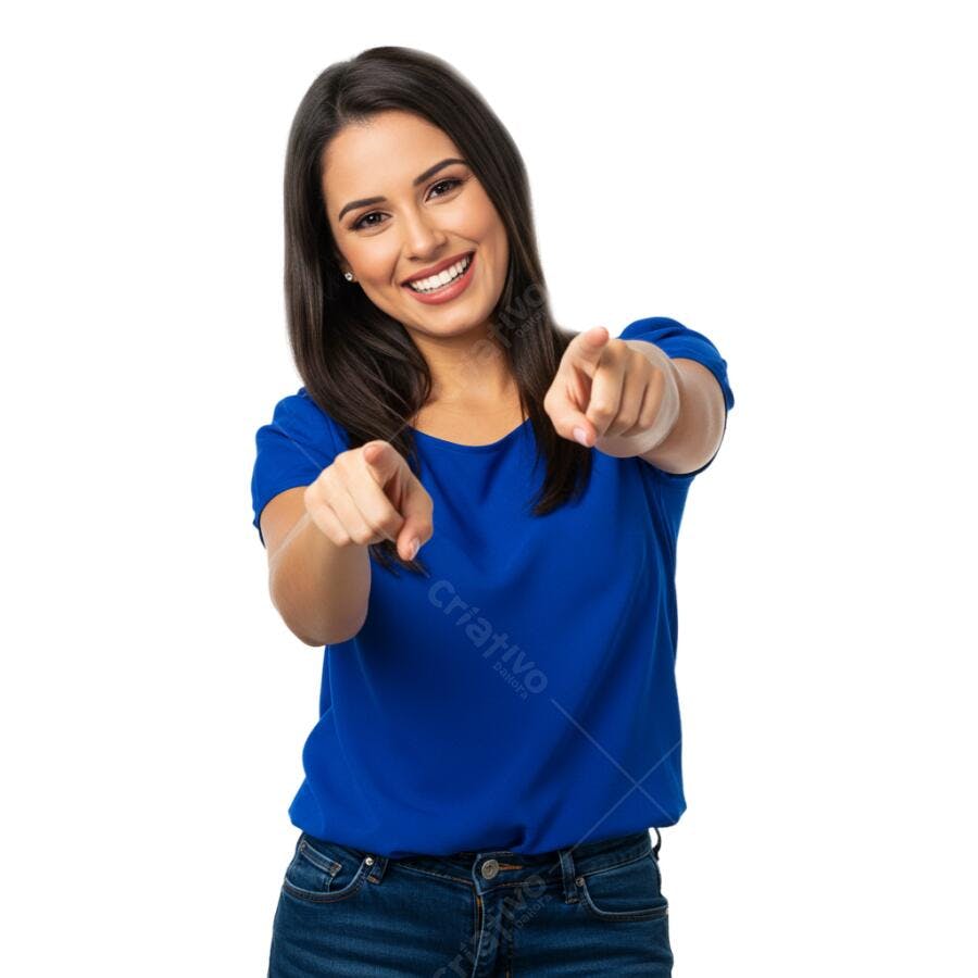 Imagem PNG com fundo transparente Mulher apontando