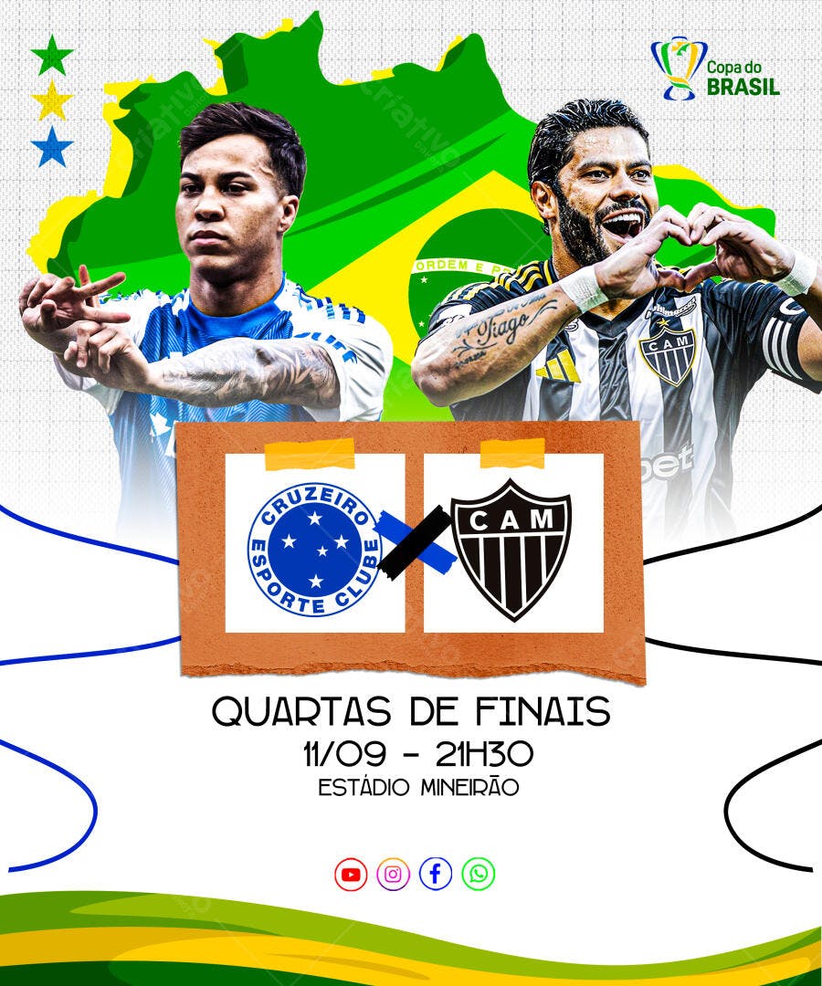 Flyer Copa do Brasil PSD Editável
