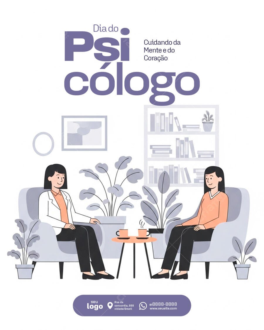 Post para Dia do Psicólogo PSD Editável