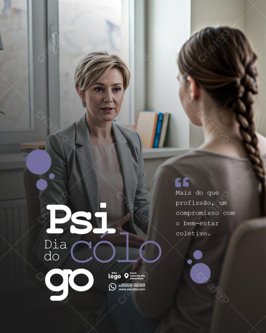 Post para o Dia do Psicólogo PSD Editável