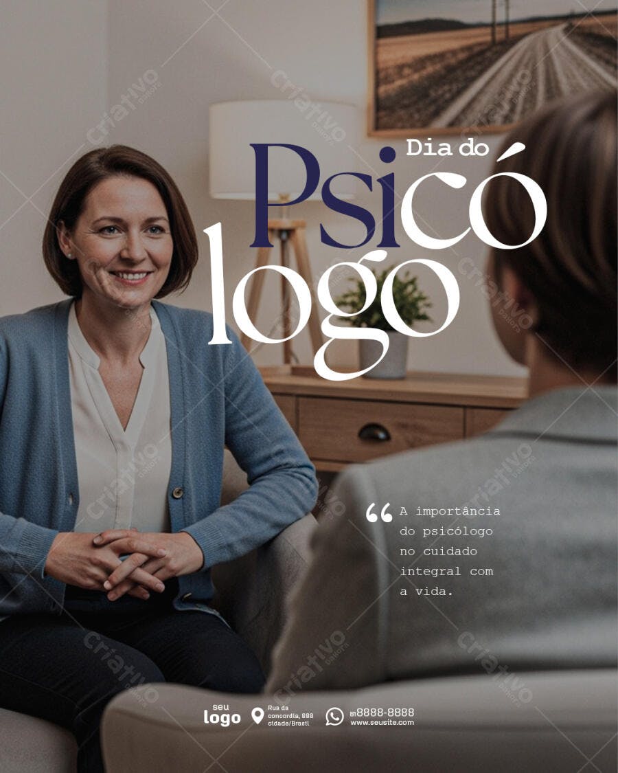 Post para o Dia do Psicólogo PSD Editável