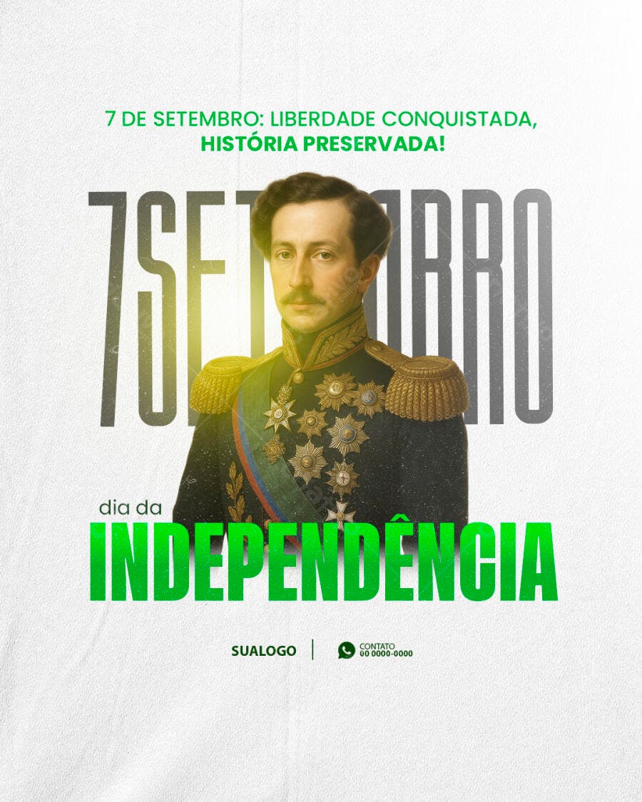 Post para o Dia da Independência PSD Editável