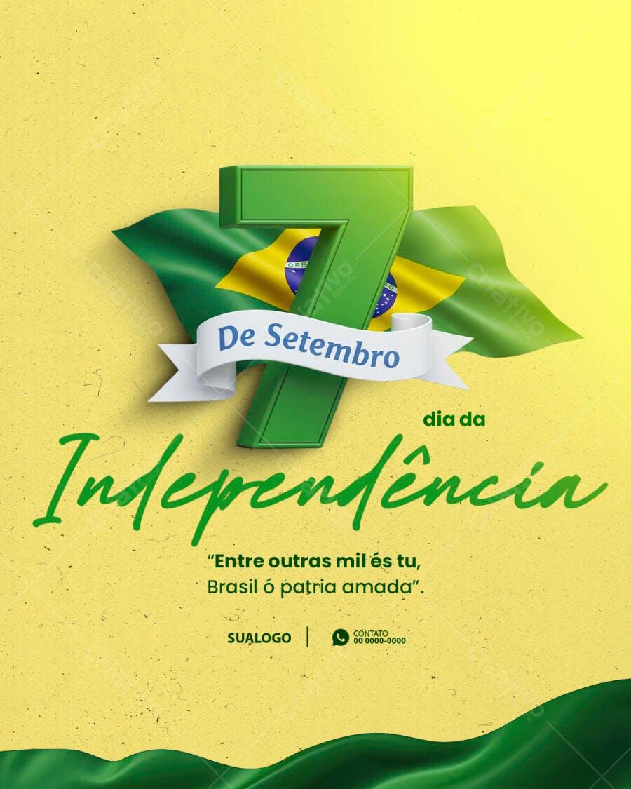 Flyer 7 de Setembro Independência PSD Editável