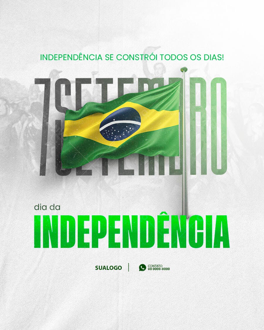 Flyer para 7 de Setembro PSD Editável