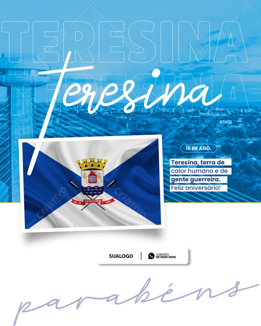 Postagem Aniversário Teresina PSD Editável
