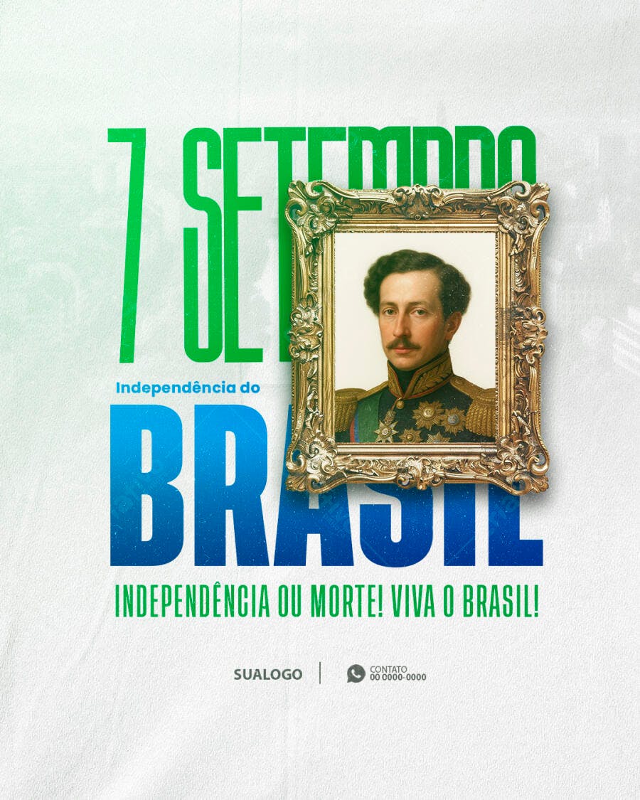 Flyer 7 de Setembro Independência PSD Editável