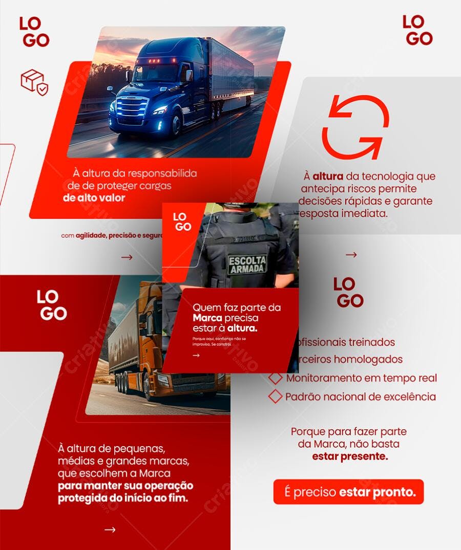 Flyer Segurança de Carga PSD Editável