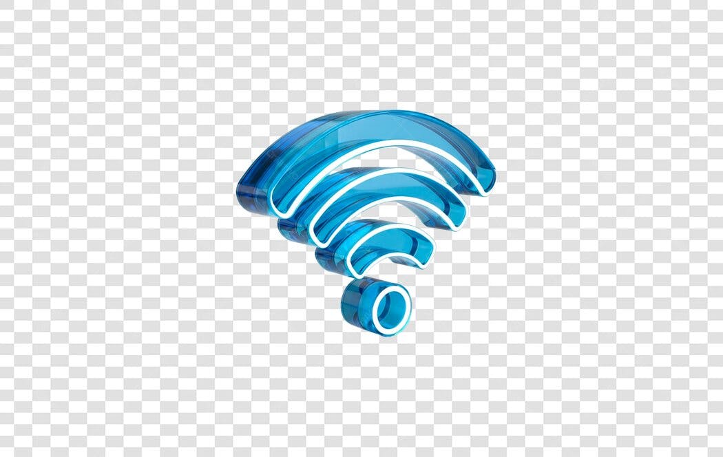 Logo PNG Wifi Azul com fundo transparente
