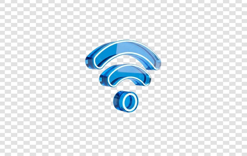 Logo PNG Wifi azul com fundo transparente