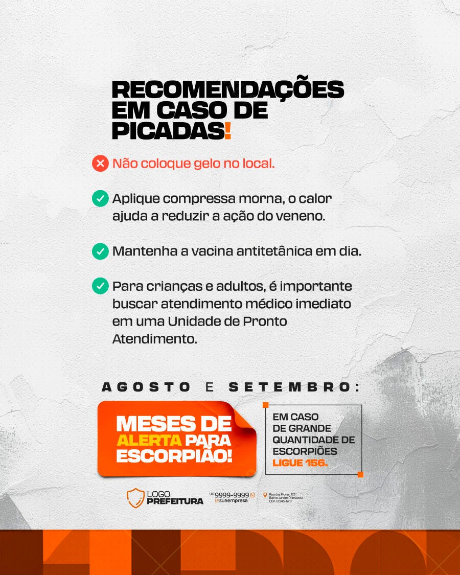 Flyer Alerta Escorpião Agosto/Setembro PSD Editável