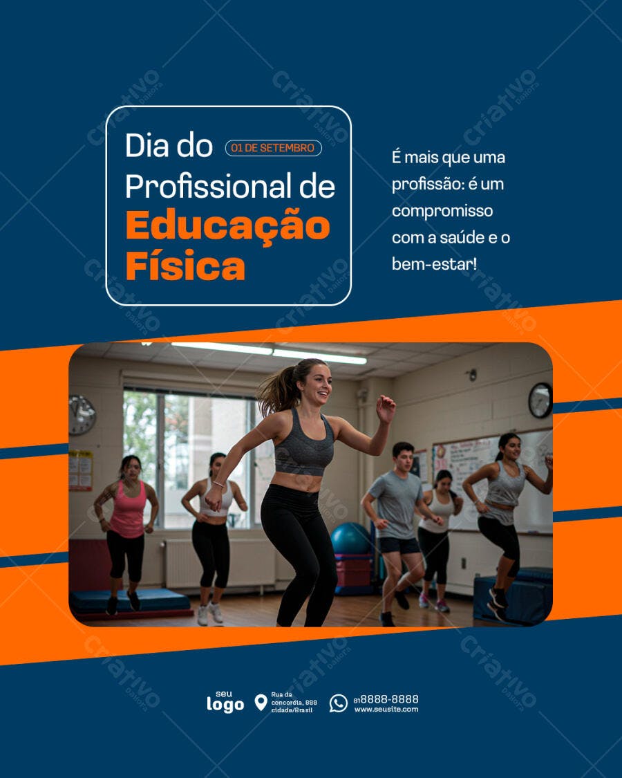 Post para Dia do Profissional de Educação Física PSD Editável