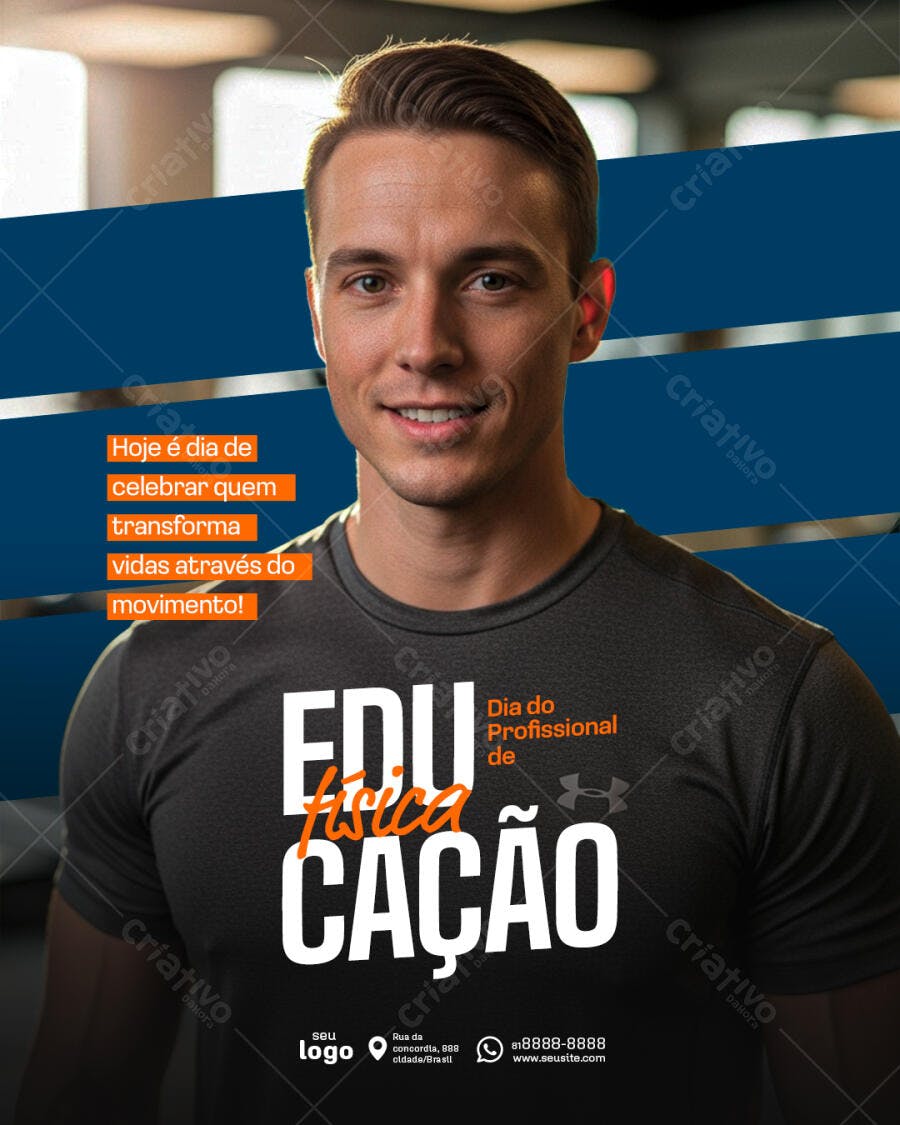 Flyer Dia do Profissional de Educação Física PSD Editável