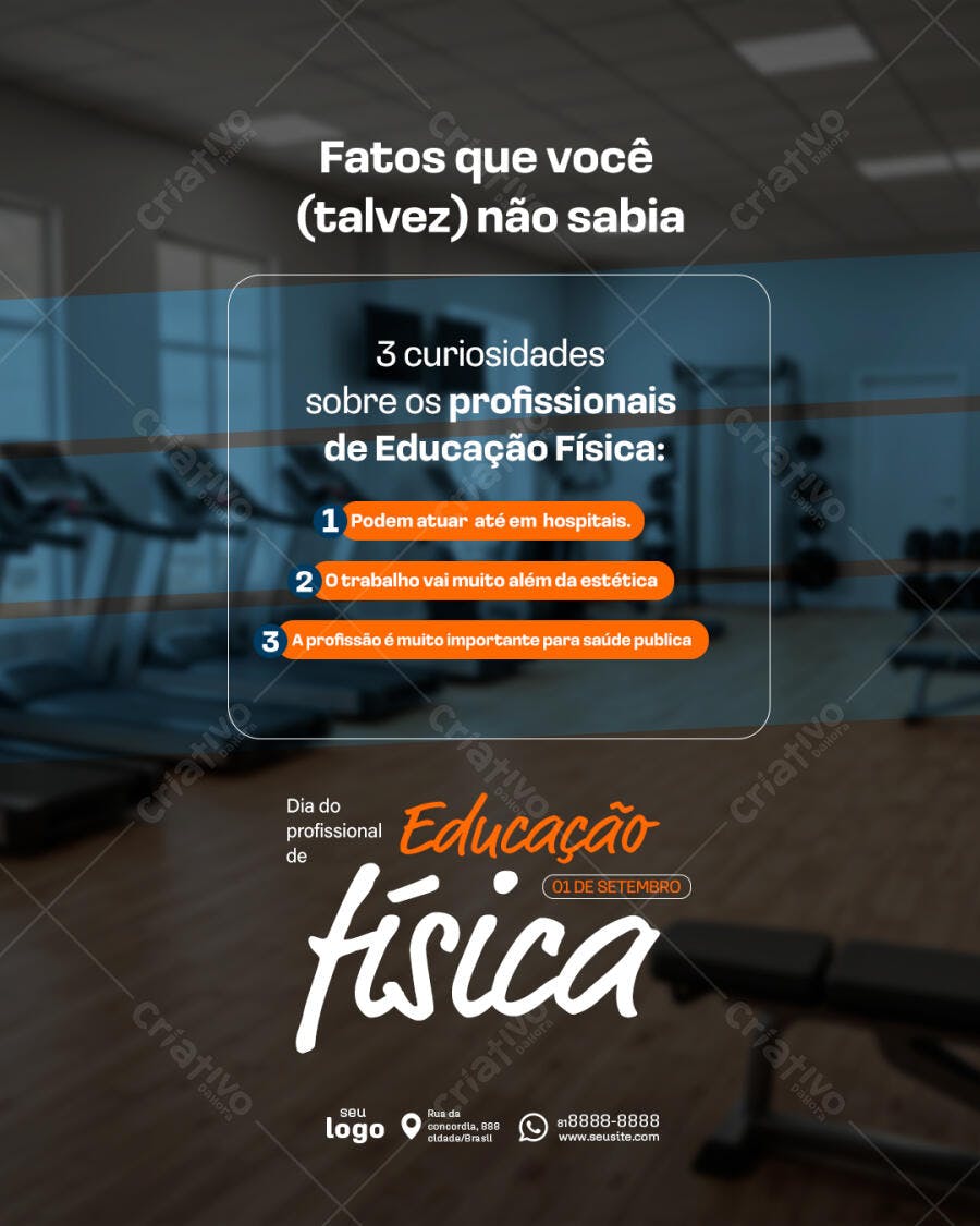 Post para Dia do Profissional de Educação Física PSD Editável