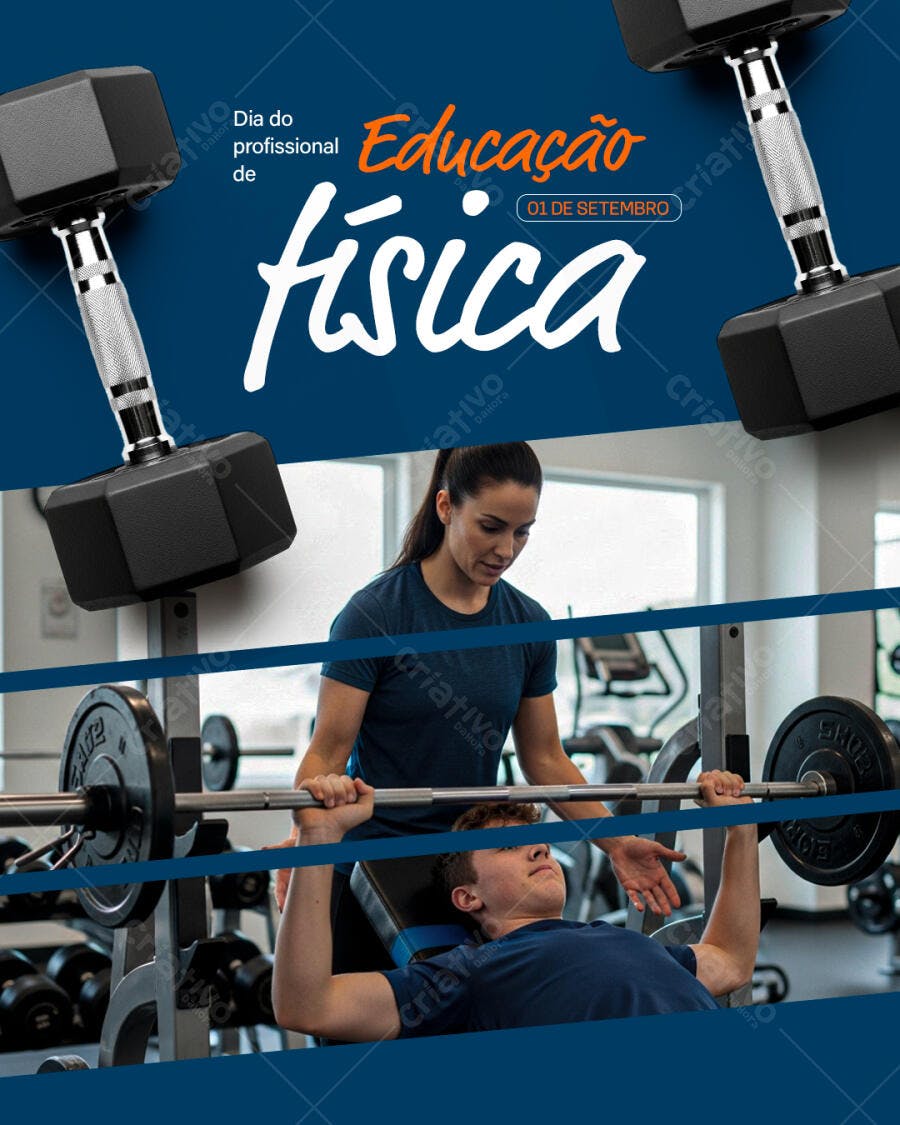Post para o Dia do Profissional de Educação Física PSD Editável