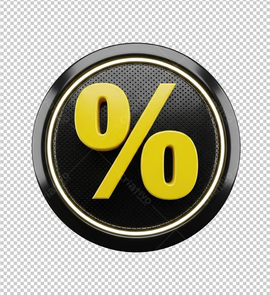 Ícone de Porcentagem PNG com fundo transparente