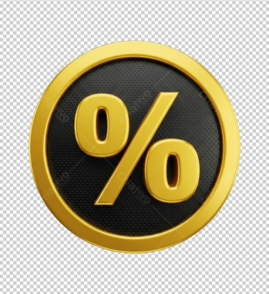Ícone de Porcentagem PNG com fundo transparente