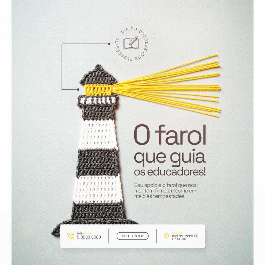 Flyer Dia do Coordenador Pedagógico PSD Editável