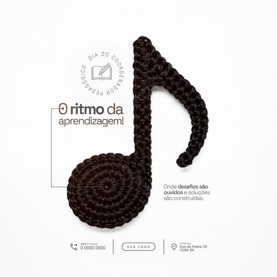 Flyer Dia do Coordenador Pedagógico PSD Editável