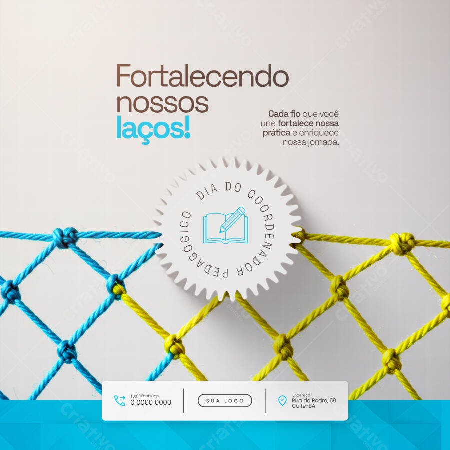 Post para o Dia do Coordenador Pedagógico PSD Editável