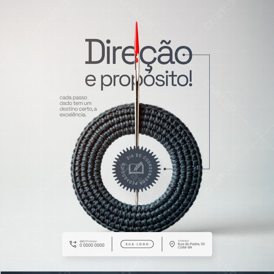 Post para o Dia do Coordenador Pedagógico PSD Editável