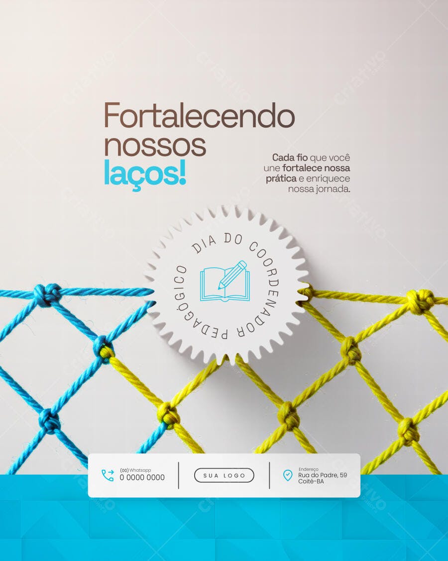 Post para o Dia do Pedagogo PSD Editável