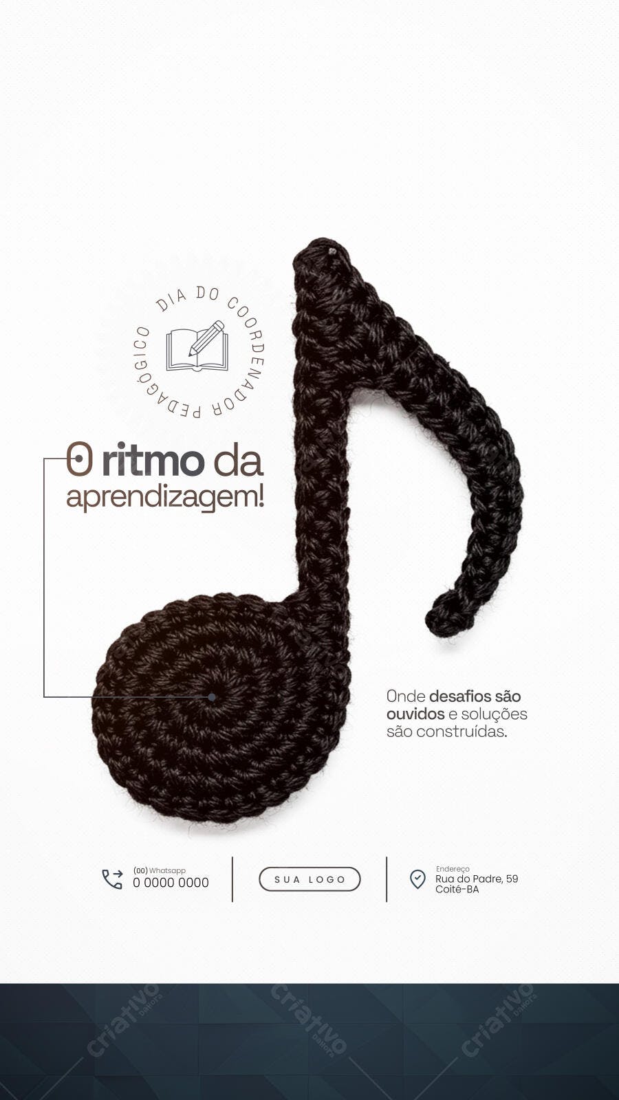 Flyer Dia do Coordenador Pedagógico PSD Editável